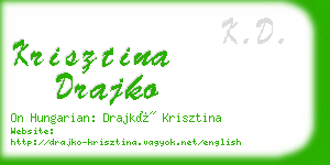 krisztina drajko business card